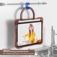 thumbnail image 3 of ELEHOLD Rotating Shockproof Case For iPad Mini 7th(A17 Pro) 2025/ 6th Generation 2022, Full Body Protection Clear Rugged Cover, 360° Rotating Ring Hand Grip Stand, Nylon Shoulder Strap,Chocolate, 3 of 8