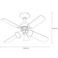 thumbnail image 3 of Ventilador de techo Masterfan Oporto Satinado 42 Pulgadas, 3 of 4