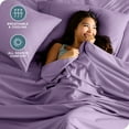 thumbnail image 5 of Bare Home Premium 1800 Collection 4-Piece Bed Sheet Set, California King, Lavender, 5 of 11