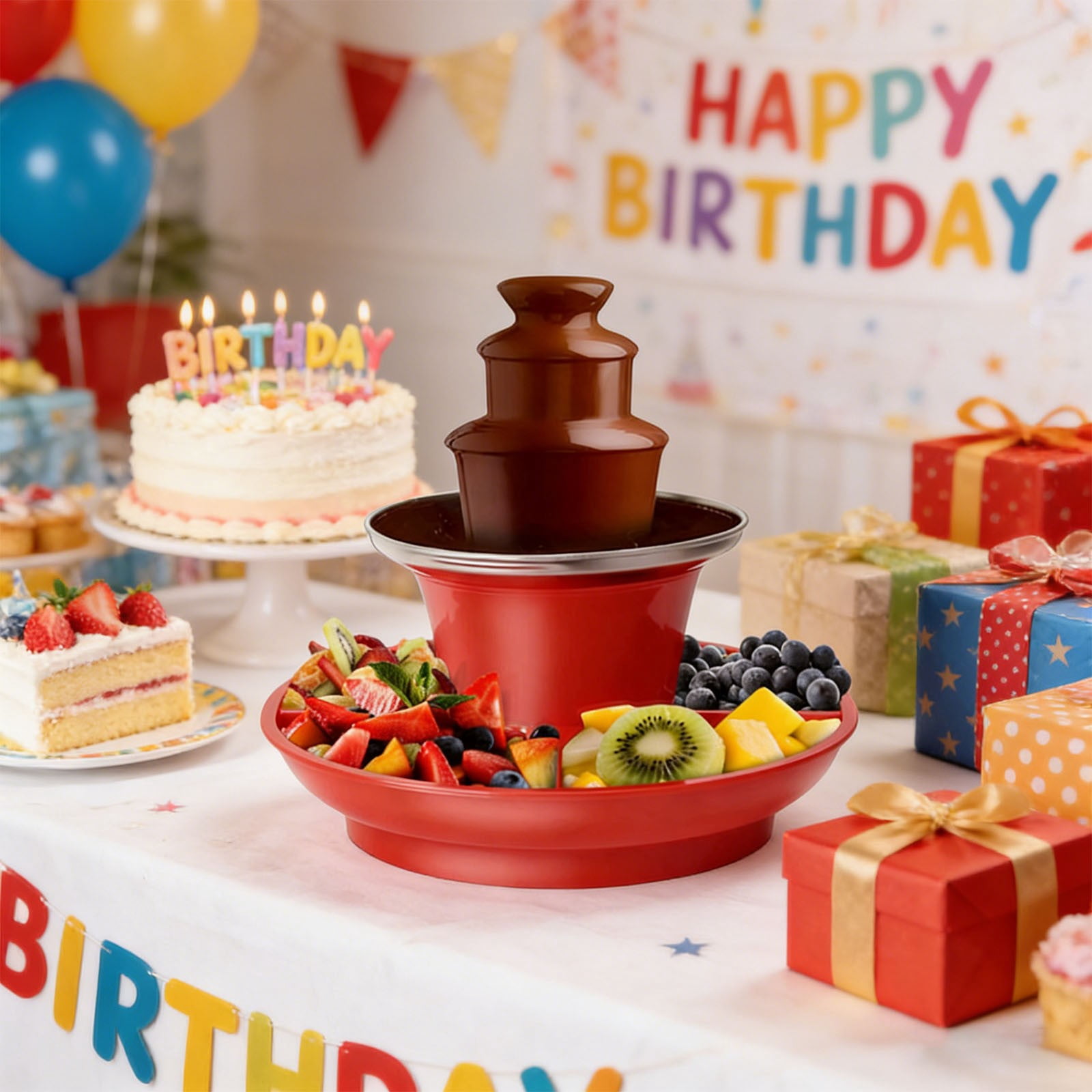 Food Blender Smoothie Personal Plastic Chocolate Fountain Machine Melting Tower Hot Pot