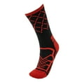 thumbnail image 2 of Brybelly  Basketball Compression Socks, Black & Red - Medium, 2 of 6