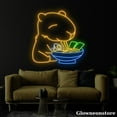 thumbnail image 4 of Glowneon Capybara Eat Ramen Neon Sign, Capybara Led Sign, Ramen Restaurant Signboard, 4 of 5