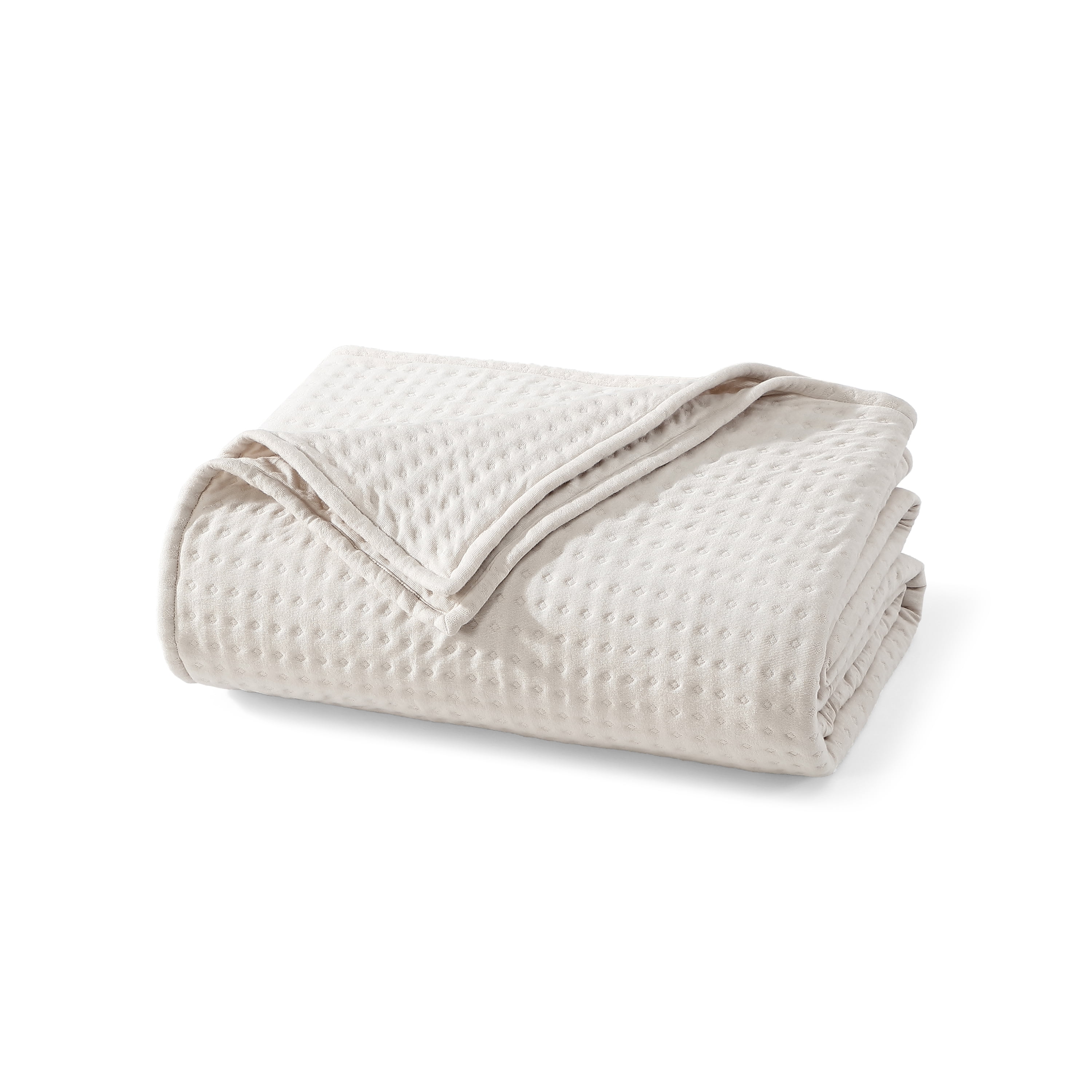 Allswell Cotton Crinkle Blanket, Cream Glaze, Full/Queen