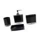 thumbnail image 5 of 4x Dispensador de jabón Vaso para artículos de tocador Portacepillos de dientes Set Jabonera esencial para baño Negro, 5 of 9