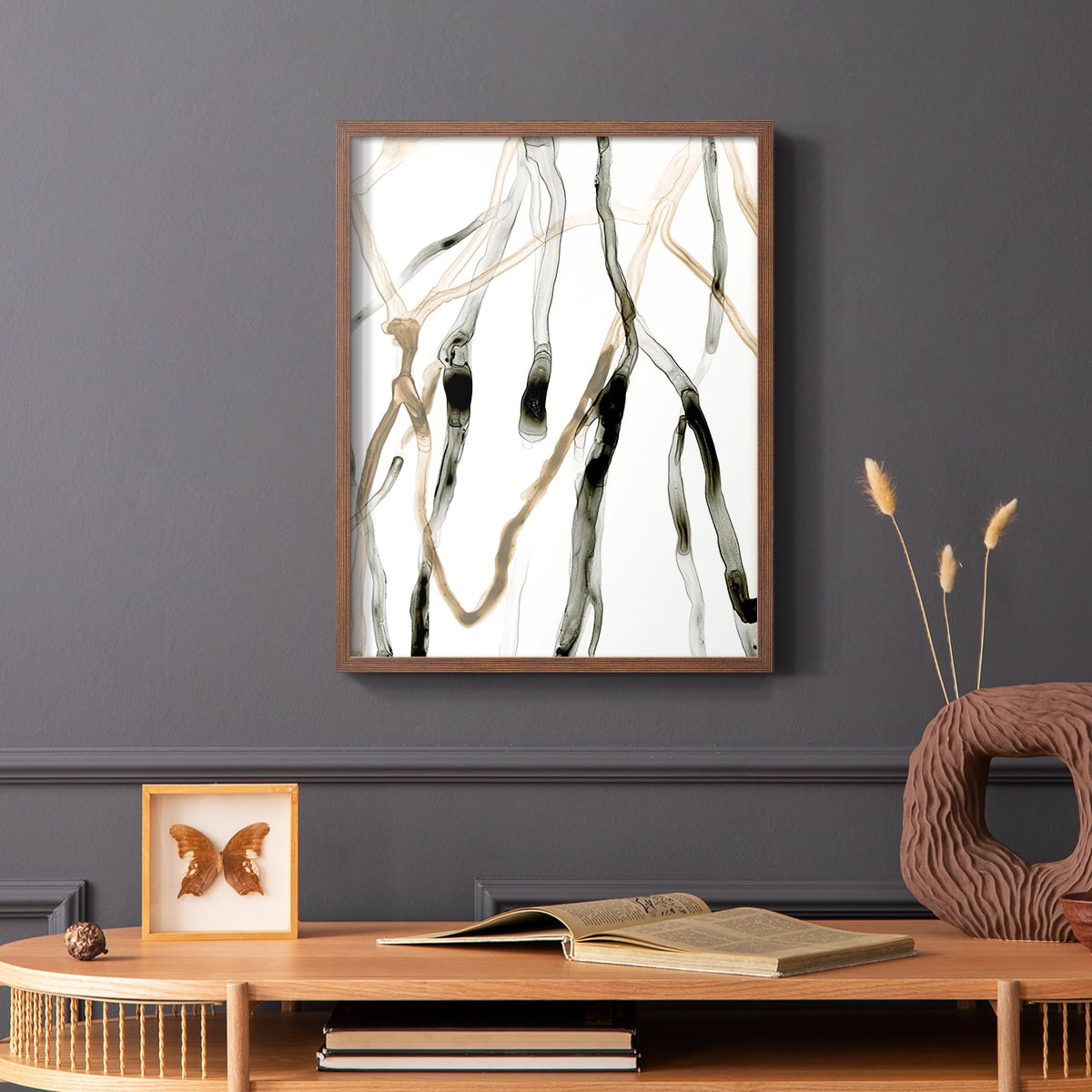 Runnel XI in Brown Solid Wood 8 x 10 Framed Print