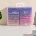 thumbnail image 6 of Novelinks Photo Storage Box with 16 Inner 4" x 6" Photo Case Organizer Box and Craft Keeper with handle for Photo Puzzles Cards Seed Packets,4 Pink Colors and 4 Purple Colors, 6 of 11