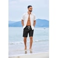 thumbnail image 4 of COOFANDY Men's Drawstring Shorts with Elastic Waistband Classic Loose Fit Flat Front Shorts, 4 of 6