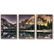 IDEA4WALL Framed Canvas Wall Art for Living Room, Bedroom Beautiful Nature Norway Landscape Canvas Prints for Modern Home Decoration Ready to Hang - 24"x36"x3 Panels