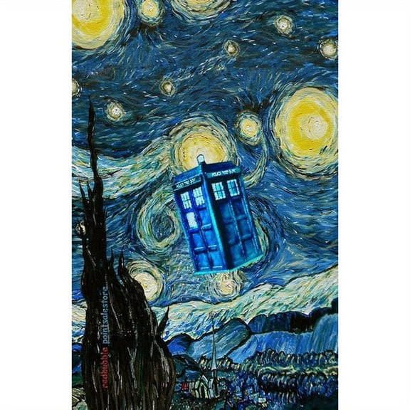 5D Diamond Painting Set, Adult Size, Doctor Who pattern, Relaxing Diamond Painting Craft Set, Includes Tools, Gift/Home Wall Decoration