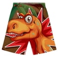 thumbnail image 3 of Shadoumai Toddler Boy Shorts 6t Cartoon Print Elastic Waist Cotton Boys Short Pants Activewear Soccer Shorts Boys Summer Clothes, 3 of 4