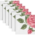 thumbnail image 6 of GZHJMY Flowers Pattern Napkins Reusable Washable Cloth Napkins Set of 4, Soft Comfortable Dinner Napkins for Family Weddings Holiday Party 20 X 20 Inch Washcloths, 6 of 7