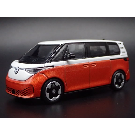 Open Box 2025 2026 VW VOLKSWAGEN ID BUZZ ELECTRIC CAR ORANGE 1:64 SCALE DIECAST MODEL CAR