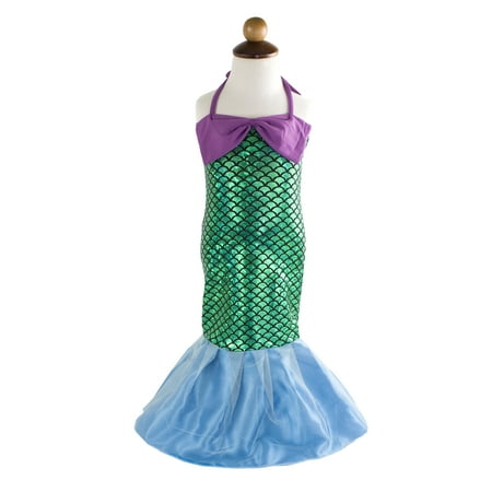 Kid Girls Lovely Princess Mermaid Tail Dress Birthday Party Costume Outfit (100/3-4 Years)