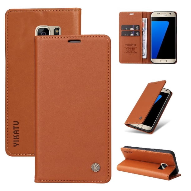 Funda para Samsung Galaxy S7 Estuche de Cuero PU Tipo Cartera con Ranuras para Tarjetas y Cierre Magnético