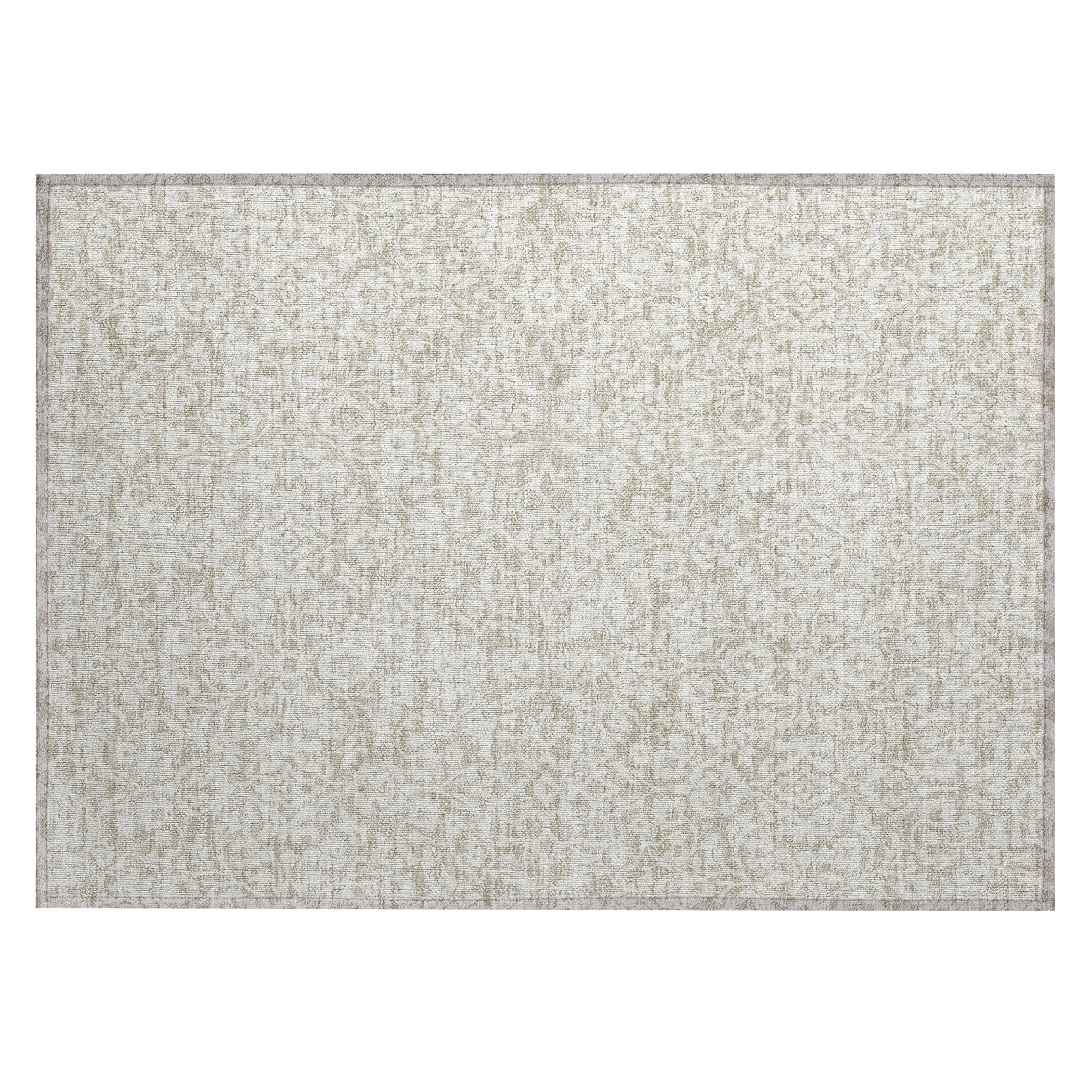 Addison Rugs Chantille Indoor/Outdoor Traditional Damask Beige Washable Rectangle Rug, 1'8" x 2'6"