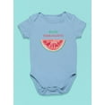 thumbnail image 3 of Buon Ferragosto Watercolor Melon Bodysuit Infant -Image by Shutterstock,  Newborn, 3 of 4