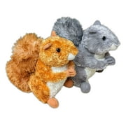 Set of 2 NUTTY & NUTSIE Squirrels Flopsie 8" Stuffed Animal Plush by Aurora
