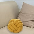 thumbnail image 3 of Bola De Nudo De Felpa Almohada Diámetro 22cm Decoración De Habitación Para Sofá Sofá Amarillo, 3 of 9
