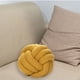 thumbnail image 3 of Cojines de asiento,Bola de nudo de felpa tejida a mano suave,Almohada redonda anudada de felpa hecha a mano,Cojines de ventana tejidos Sala de estar ligera,Café Bar Restaurante Fiesta Amarillo, 3 of 9