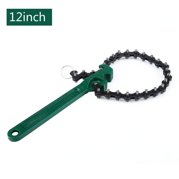 Herramienta de extracción de llave inglesa para filtro de combustible y aceite tipo cadena de coche de 12 pulgadas Jadeshay A