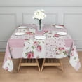 thumbnail image 3 of Pioneer Flower Floral Print Pattern Square Tablecloth,Waterproof Square Table Cover,Wipeable Spillproof Washable Table Cover for Home Kitchen Party Decor 42"X42"(107x107cm), 3 of 6