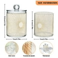 thumbnail image 5 of Yayeee 2 Pack Qtip Holder Bathroom Cotton Swab Canister with Lid Clear Dispenser Set, Sunshine, 5 of 6