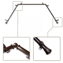 Contemporary Home Living Bay Window Curtain Rod - 144" - Brown