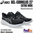 thumbnail image 1 of ASICS Running Shoes GEL-CUMULUS 27 EXTRA WIDE Black/Concrete 1011B980.002 NEW, 1 of 6