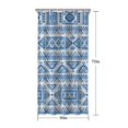 thumbnail image 5 of Boho Blue Geometric Ethnic Pattern Shower Curtain 36"x72" ,Bathroom Decorative Shower Curtains Set with 12 Hooks,Modern Waterproof Washable Shower Curtain, 5 of 6