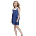 thumbnail image 2 of ATOGUTA Girl's Dresses 5T-14 Casual Summer Straps Romper Dresses Tennis Dresses With Pockets Dark Blue, 2 of 5