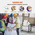 thumbnail image 6 of VEVOR Blueprint Storage Rack, 20 Slots Blueprint Holder with Wheels, Mobile Metal Blueprint Storage Cart for Map Poster Architectural Construction Plan, Roll File Organizer for Home, Office, School, 6 of 9