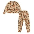 thumbnail image 3 of DISNIMO Women Pajama Sets Two Piece Nightwear Deer Printed Long Sleeve Sleepwear Christmas Lounge Set with Pocket Crew Neck Pullover Top and Long Pants, 2XL, 3 of 7