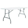 thumbnail image 1 of Peakform Table de Banquet Compact Pliable en Deux pour Usage Intérieur et Extérieur, 6 Pi, Blanc, 1 of 12