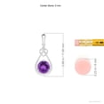 thumbnail image 3 of ANGARA Natural Amethyst Knotted Heart Pendant with Diamond in 925 Sterling Silver for Women (Size-5mm) | February Birthstone, Birthday, Anniversary, Jewelry Gift for Women | Natural Amethyst Necklace, 3 of 8