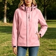 thumbnail image 6 of Enjoytime Raincoat for Women Waterproof Lightweight Windbreaker with Hood Loose Outdoor Cycling Bike Windproof Rain Jacket with Pockets, 6 of 8