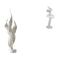 thumbnail image 1 of Escultura de bailarina de plumas, estatua moderna de resina, colección de arte, artesanía, adorno de escritorio, figura decorativa de bailarina para c, 1 of 8