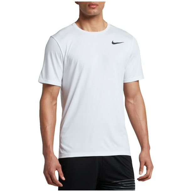 Nike Men's Hyper Dry Breathe T-Shirt - White/Pale Grey - Size - Walmart.com