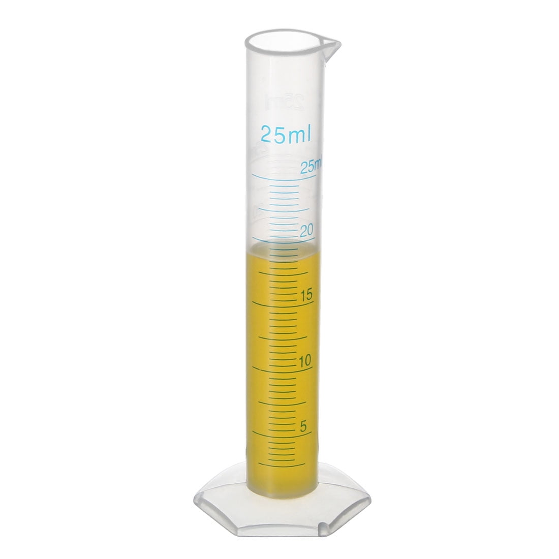 Unique Bargains 25ml Plastic Graduated Cylinder, Clear White
