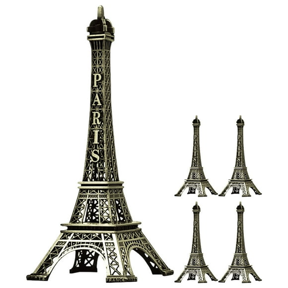 5Pcs Eiffel Tower Craft Architecture Model Desktop Eiffel Tower Architectural Statue Model Photo Prop