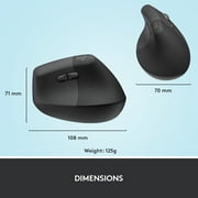 Logitech Lift Vertical Ergonomic Wireless Computer Mice