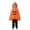 Orange, variant on Childrens Grinning Face Print Cloak & Trousers Role Play Set for Boys Dress Up Party Holiday Outdoor School Ensemble