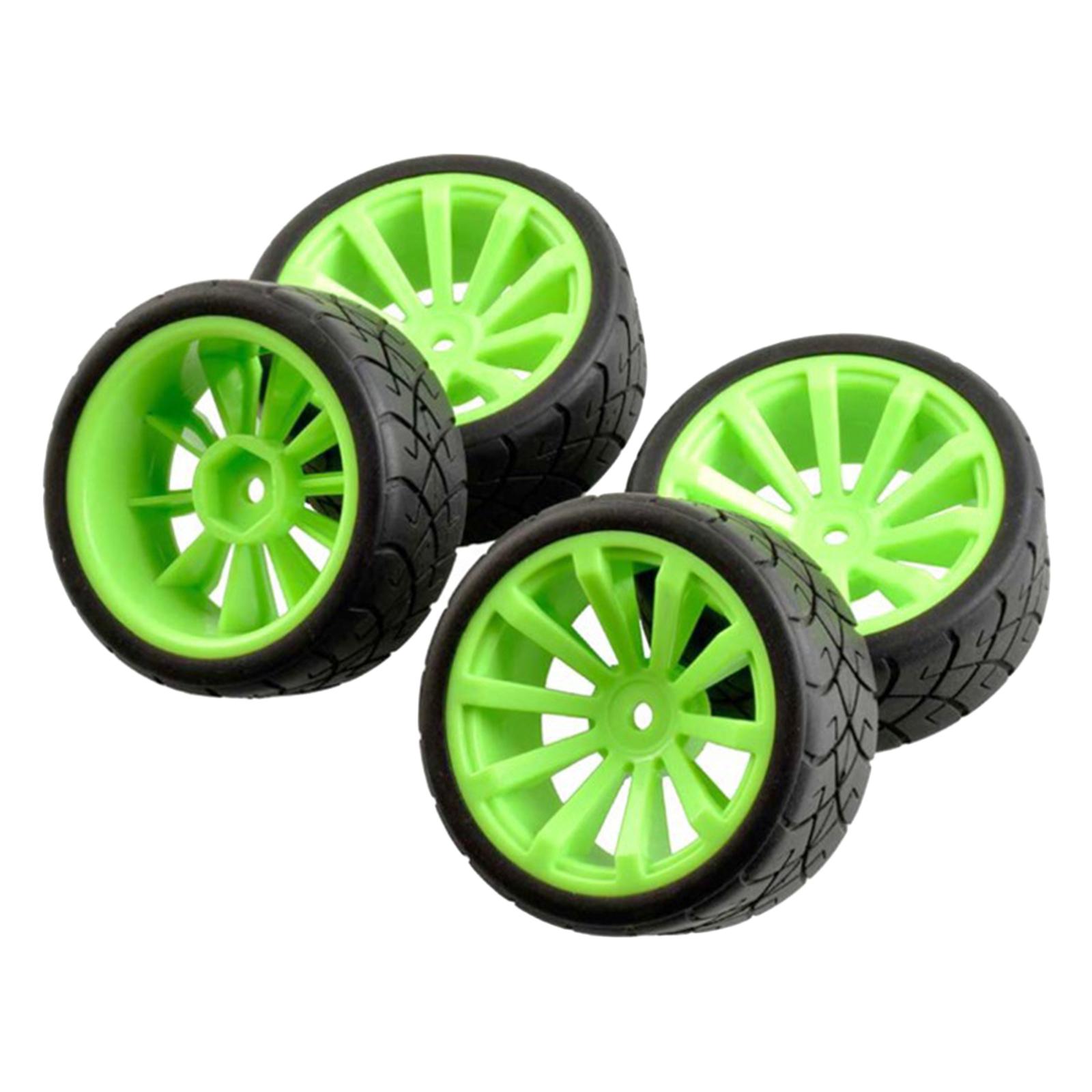 4 Pieces 144001124018124019 for 1:10 Rubber Tire RC Car , Green - image 1 of 7