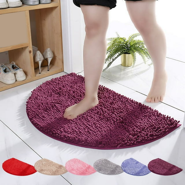 Tapete absorbente para baño | Alfombra antideslizante de espuma para entradas, alfombra de secado rápido para inodoro y interiores, lavable a máquina, 35x50cm, roja/rosa/beige/azul/gris, ultrafina y