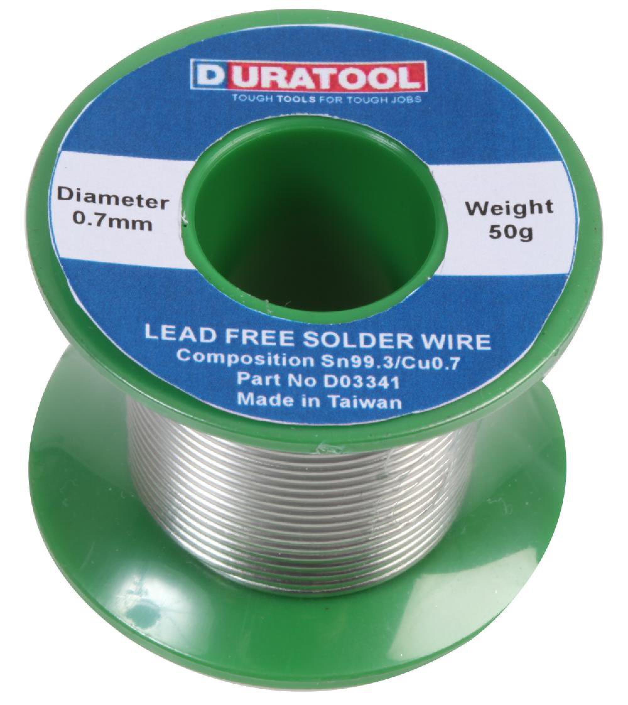 DURATOOL Lead Free Solder Wire, 0.7mm, 50g