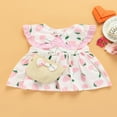 thumbnail image 2 of AMERTEER Robe d'Été Sans Manches à Volants pour Bébé Fille Imprimé Fraise Rose 3-6 Mois, 2 of 8