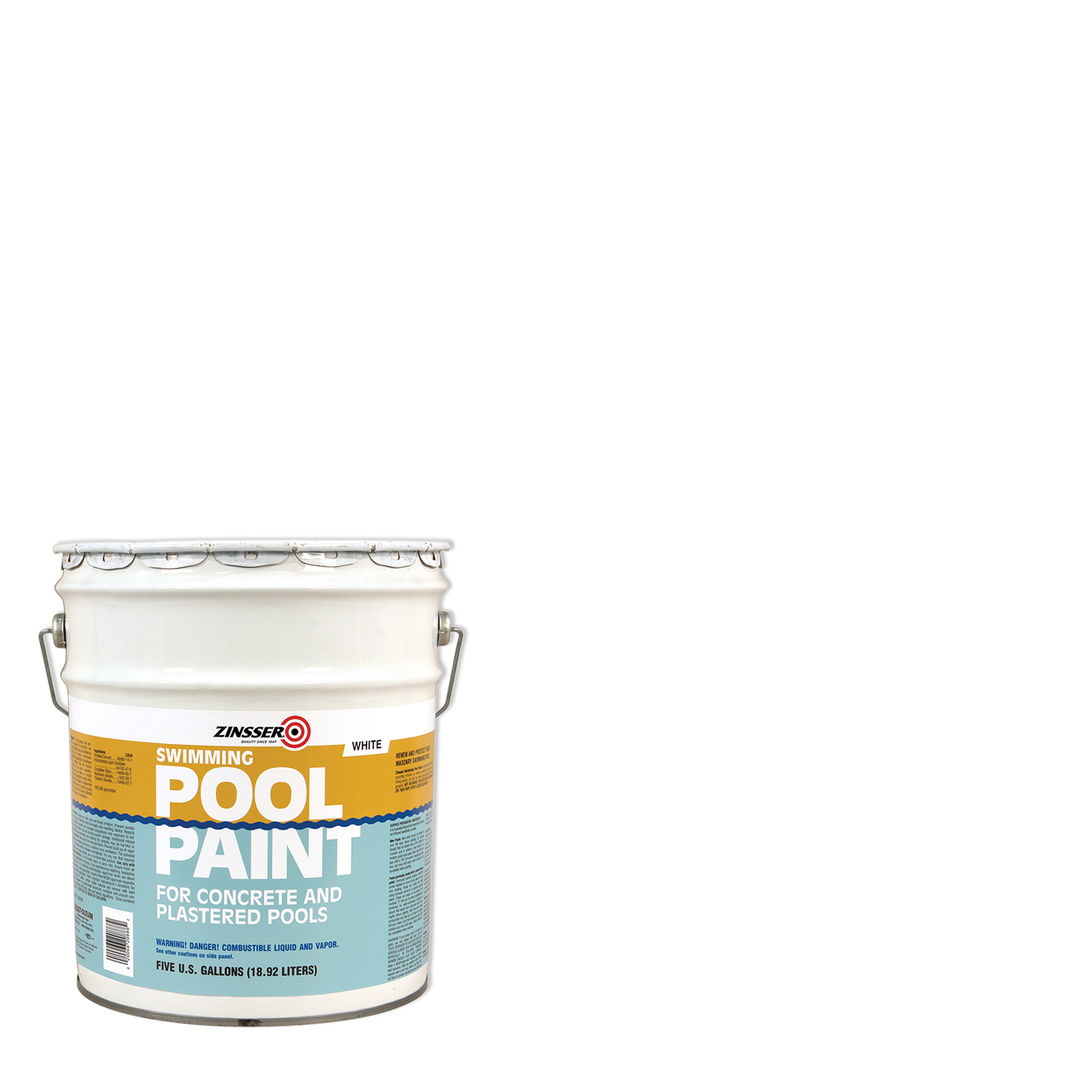 White, Zinsser Pool Paint 5 Gallon