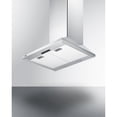thumbnail image 2 of 24" wide European style convertible wall-mount range hood in stainless steel, 2 of 5