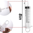 thumbnail image 3 of Paquete de 2 jeringas grandes, grandes plástico para laboratorios científicos, medición, riego, relleno, filtración, usos múltiples (100 ml) 100 ml, 3 of 6