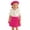 E200-Hot Pink, variant on hengsof Baby Girl Three Piece Set Beret 3D Floral Short Sleeve Top Bow Skirt Set Cute Casual Round Neck Summer Outfit Suitable for Ages 0–3 Years