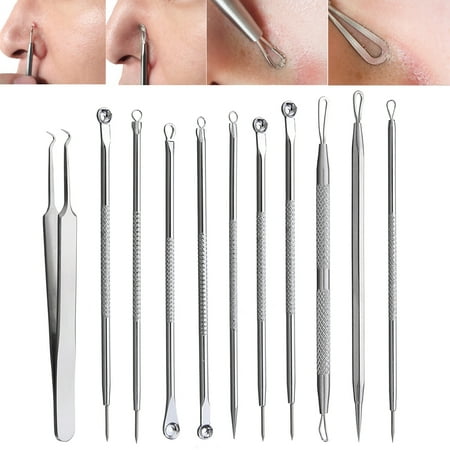 Stainless Steel Blackhead/Whitehead Pimple Blemish Face Acne Comedone Extractor Blackhead Remover Tool
